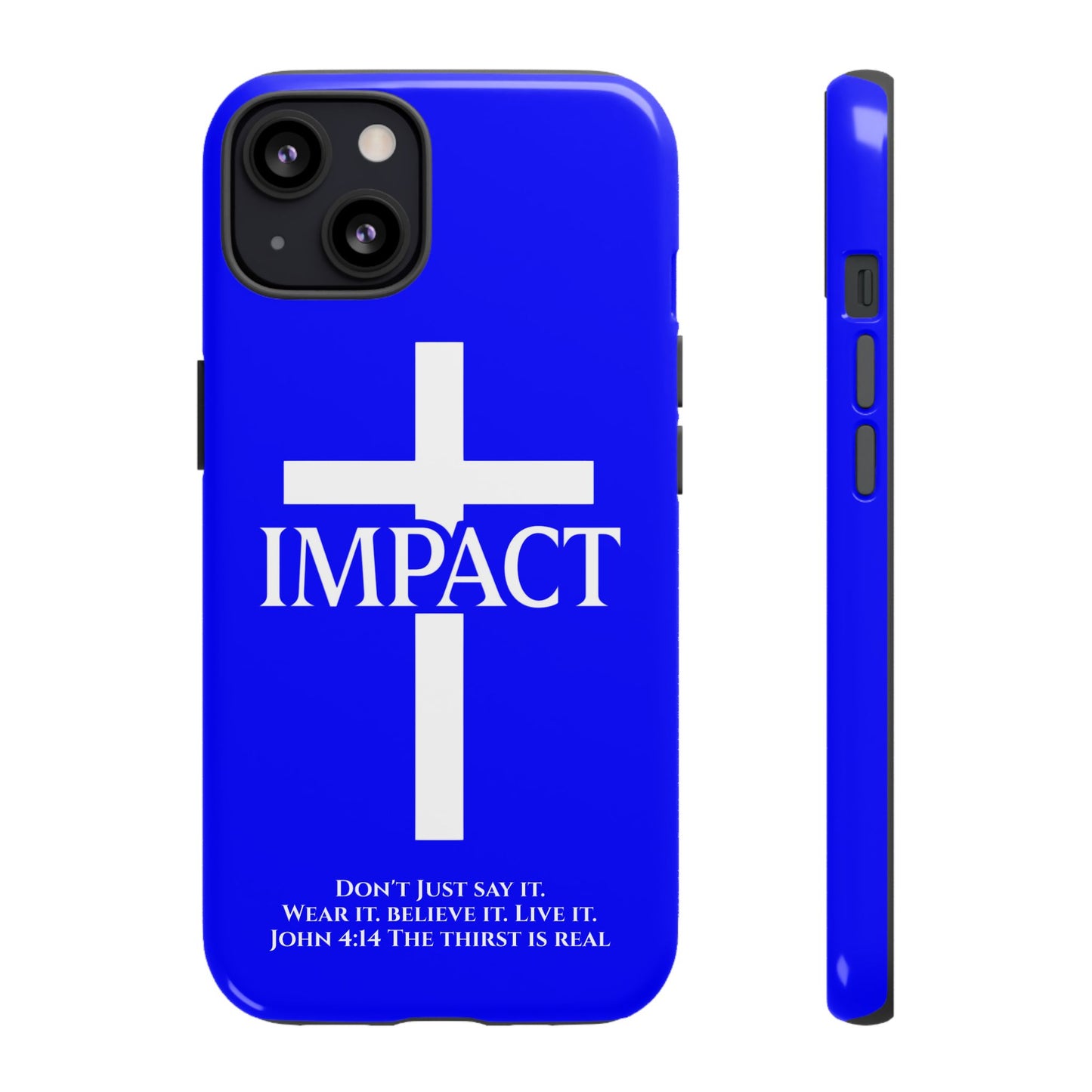 Impact Blue - Tough iPhone Case