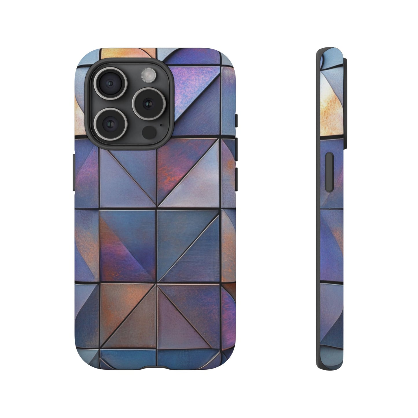 Iridescent Geometric Triangles Phone Case - iPhone, Samsung Galaxy, Google Pixel