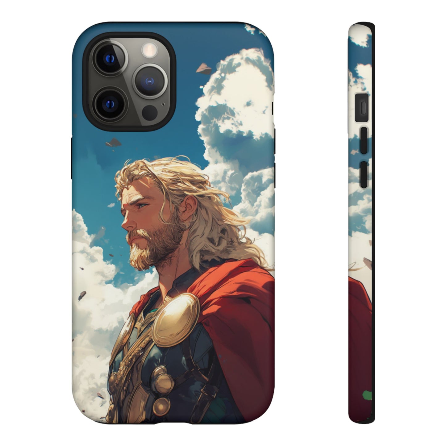 Celestial Protector: Anime-Style Thor Phone Case - iPhone, Google Pixel, Samsung