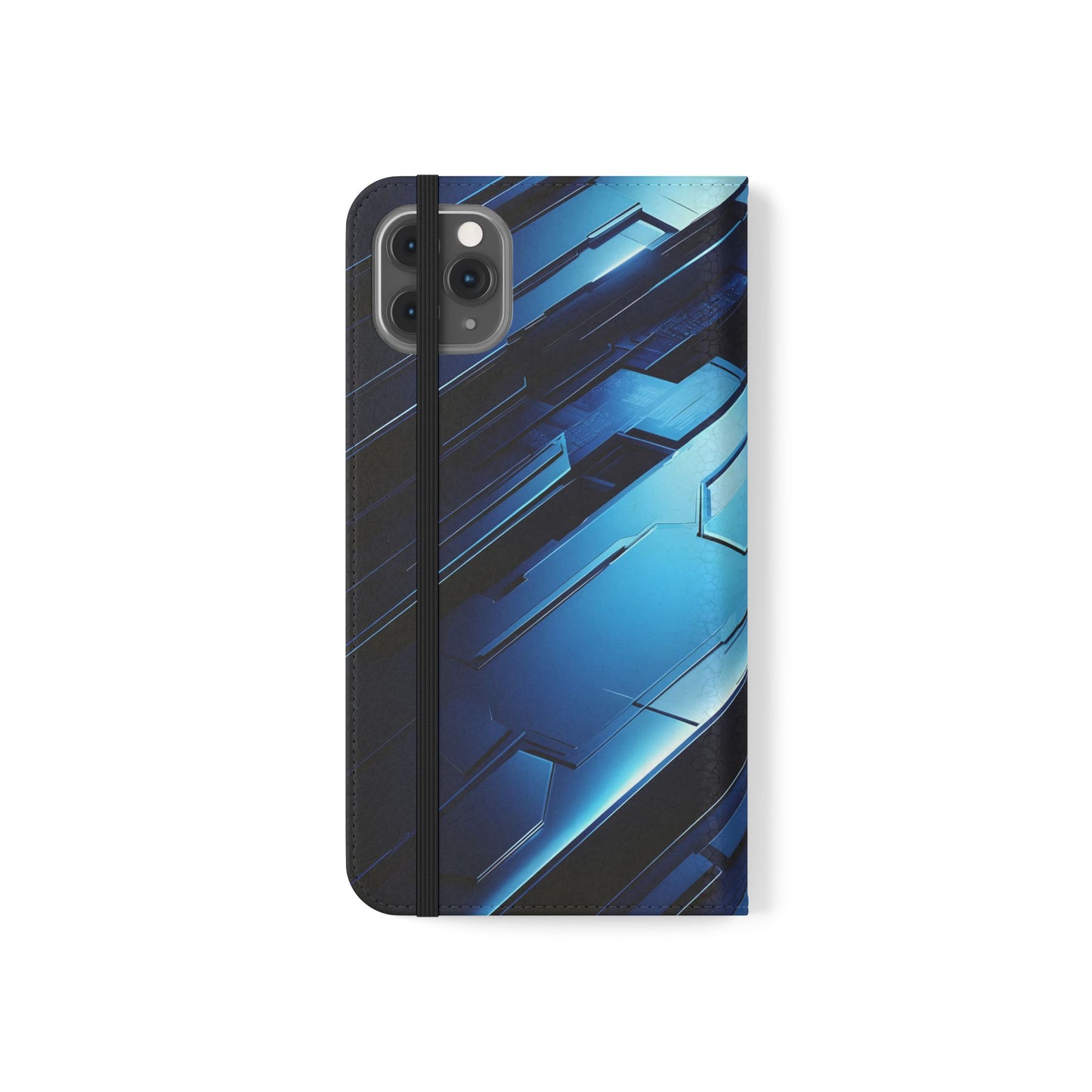 Blue Tech Matrix - Wallet Flip Case