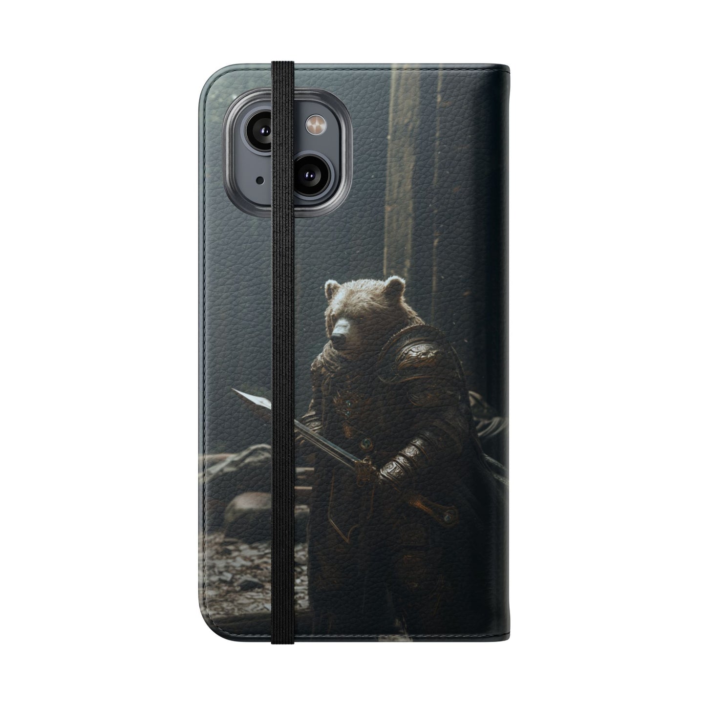 Medieval Bear Warrior Knight - Wallet Flip Case