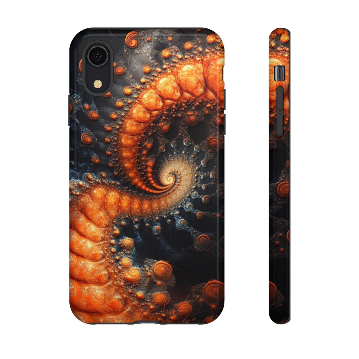 Amber Spiral Fractal – Tough iPhone Case