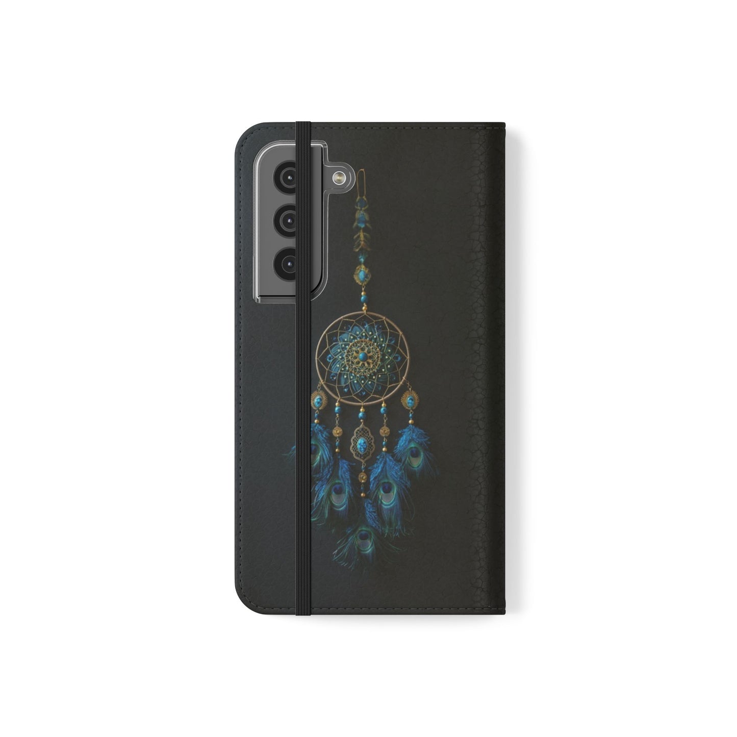 Peacock Feather Dreamcatcher - Wallet Flip Case