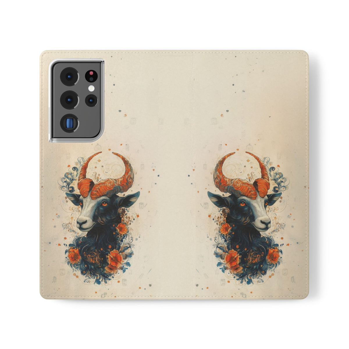 Capricorn Celestial Goat - Wallet Flip Case