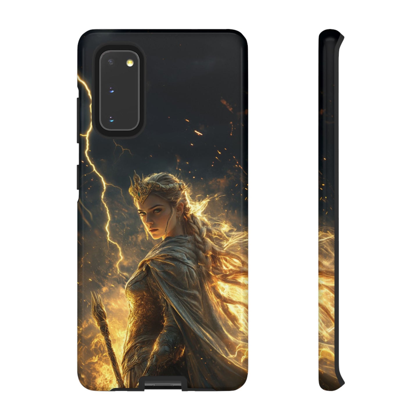 Elf Queen Golden Lightning Storm Crown - Tough Samsung Galaxy Case