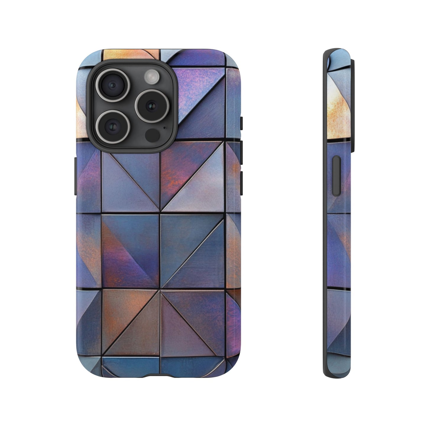 Iridescent Geometric Triangles Phone Case - iPhone, Samsung Galaxy, Google Pixel