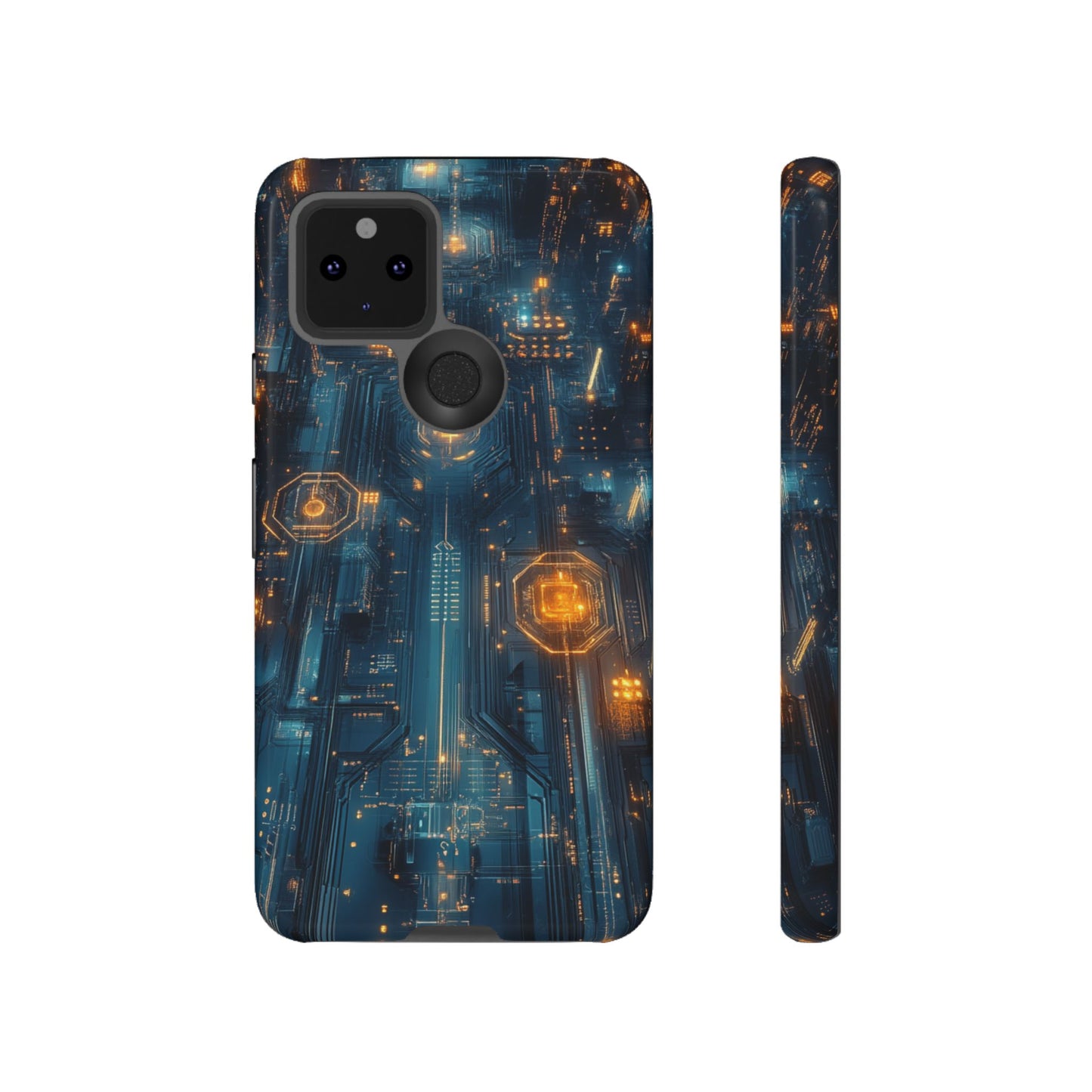 Quantum Neon Skyline – Tough Google Pixel Case