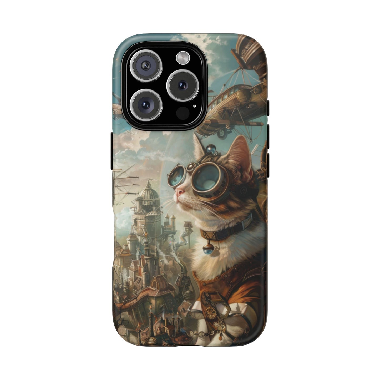 Steampunk Cat Adventurer - iPhone, Google Pixel, Samsung Galaxy