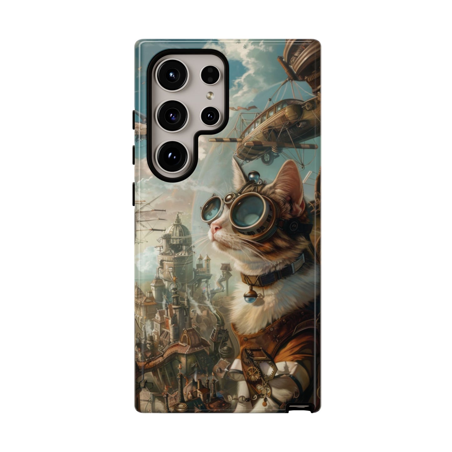 Steampunk Cat Adventurer - iPhone, Google Pixel, Samsung Galaxy