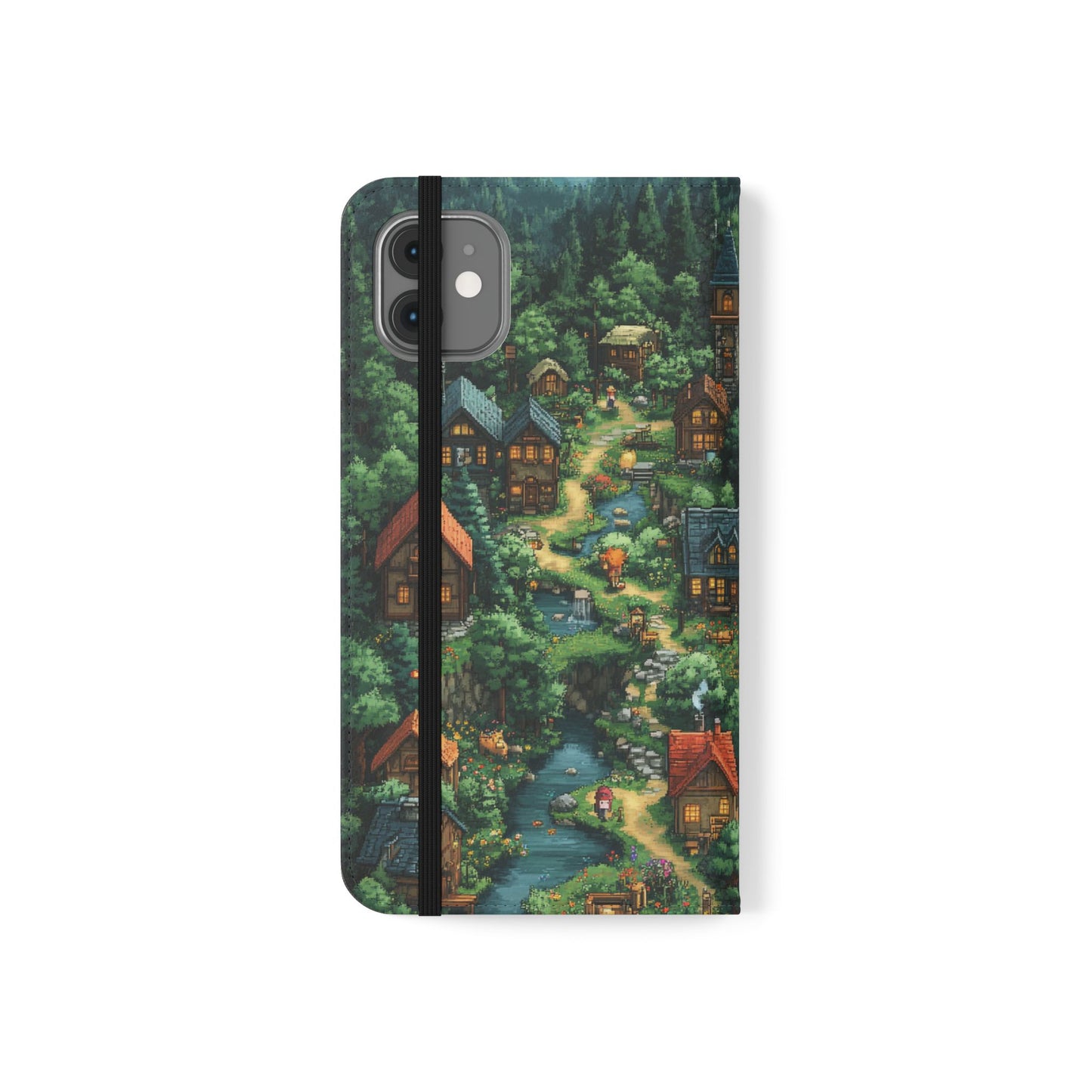 Pixel Forest Hamlet - Wallet Flip Case