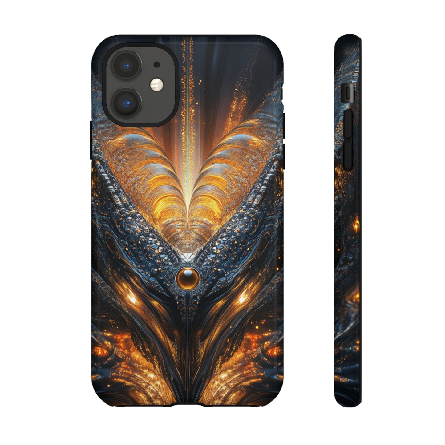 Obsidian Flare Fractal – Tough iPhone Case
