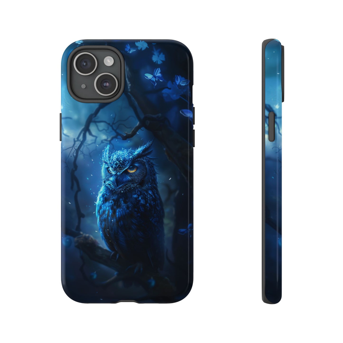 Azure Nocturne Owl – Tough iPhone Case