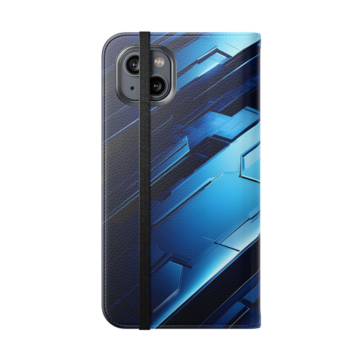 Blue Tech Matrix - Wallet Flip Case