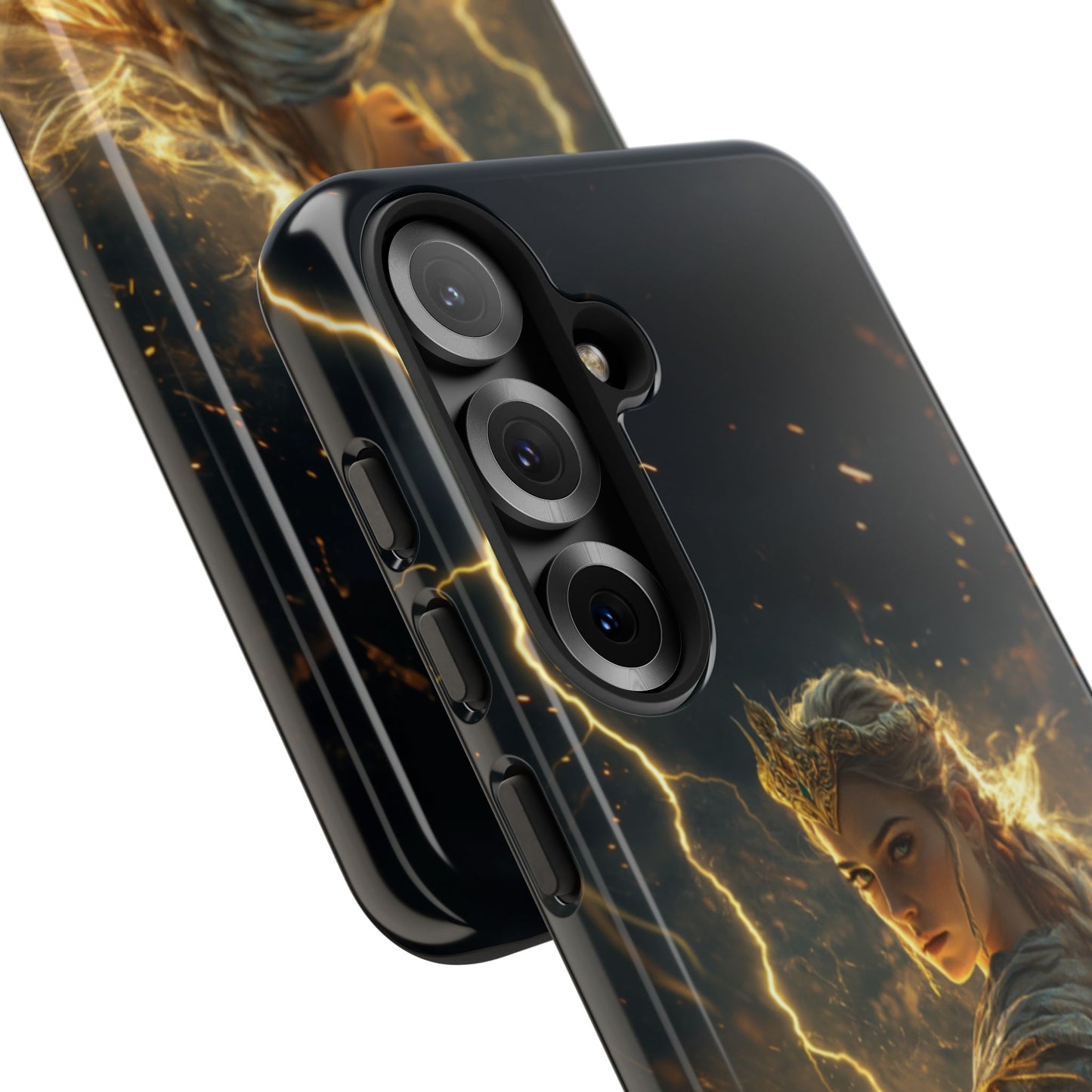 Elf Queen Golden Lightning Storm Crown - Tough Samsung Galaxy Case