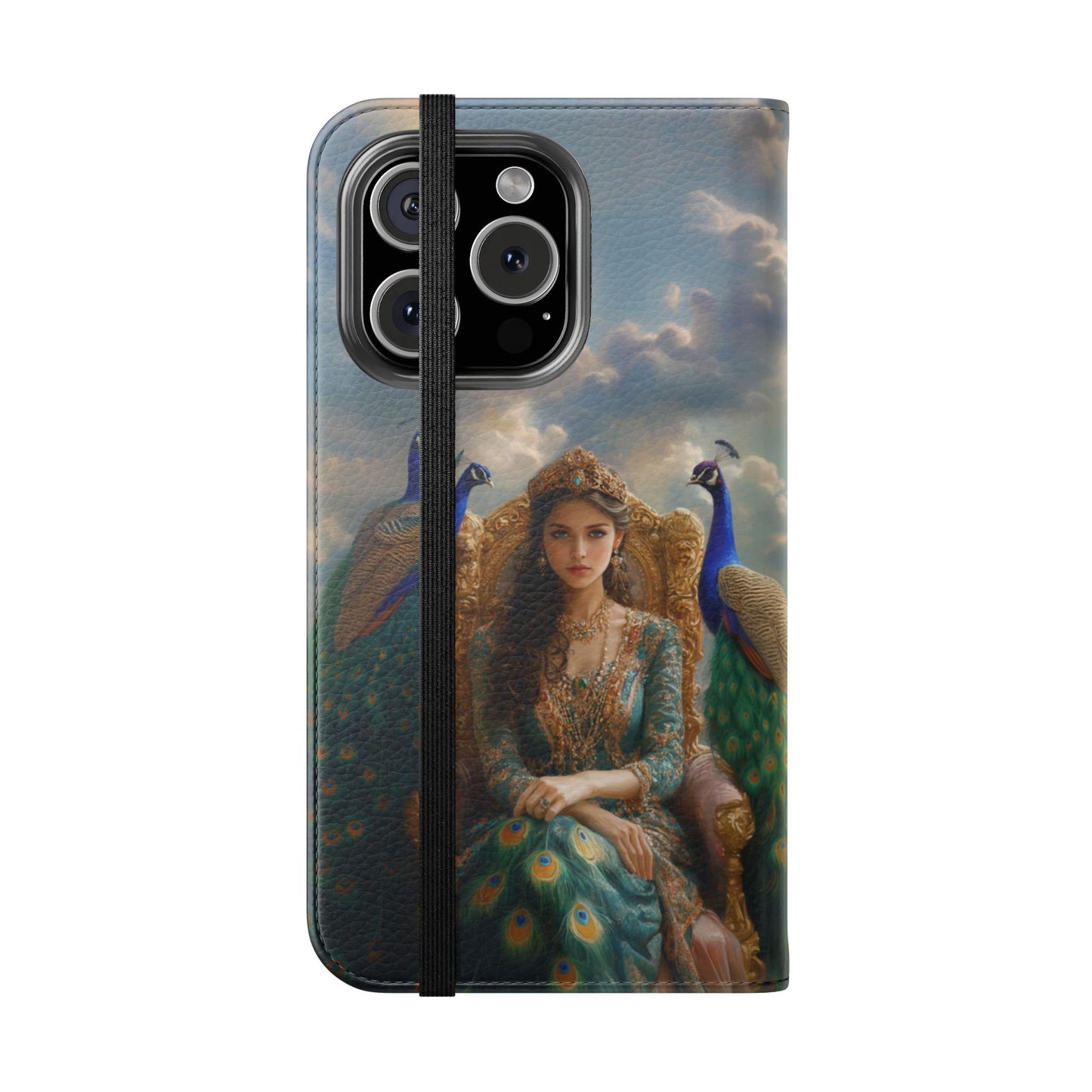 Hera Peacock Empress Golden Throne - Wallet Flip Case