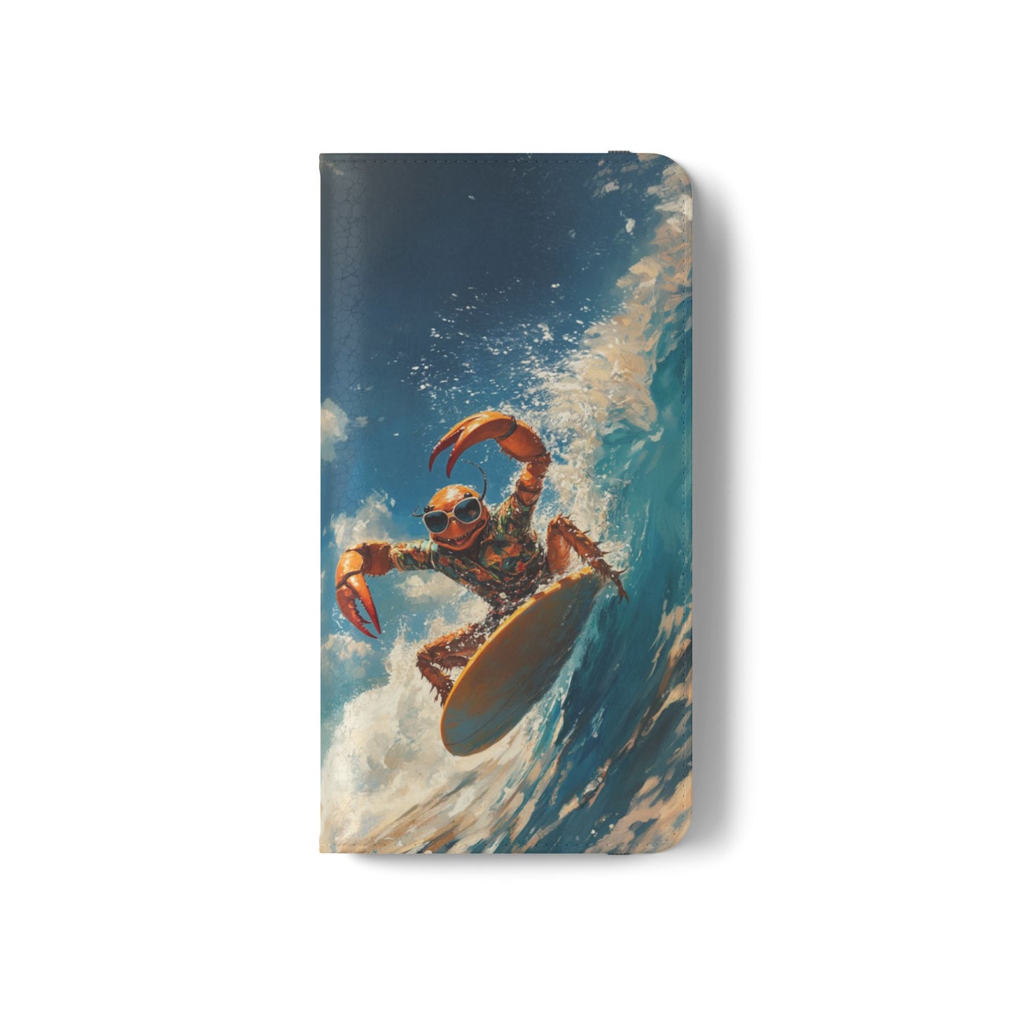 Surfing Crab - Wallet Flip Case