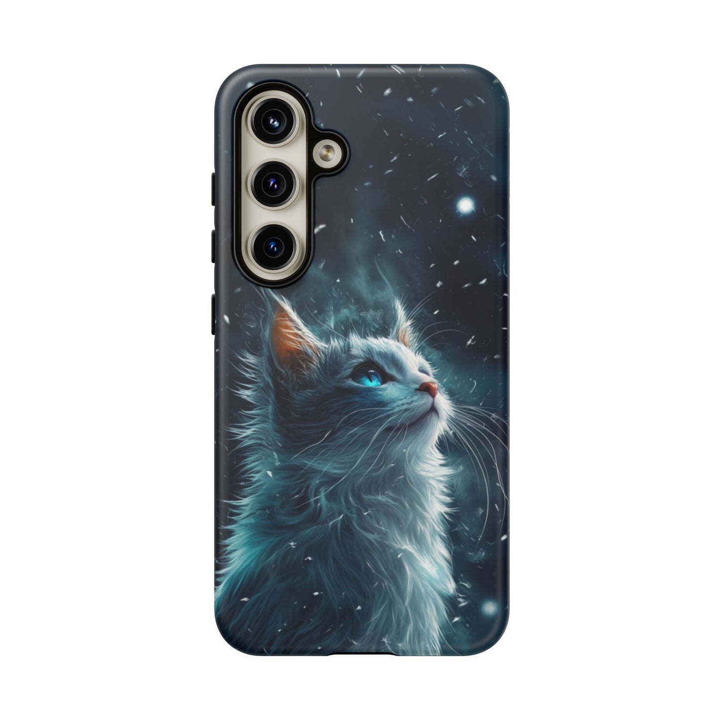 Ethereal Gaze White Cat Phone Case - iPhone, Google Pixel, Samsung Galaxy