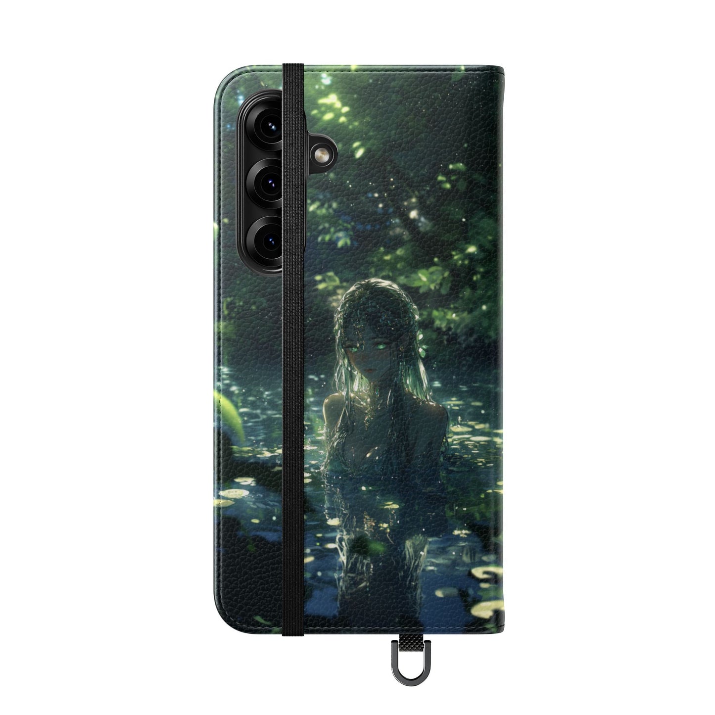 Forest Water Nymph Green Eyes Pond - Wallet Flip Case