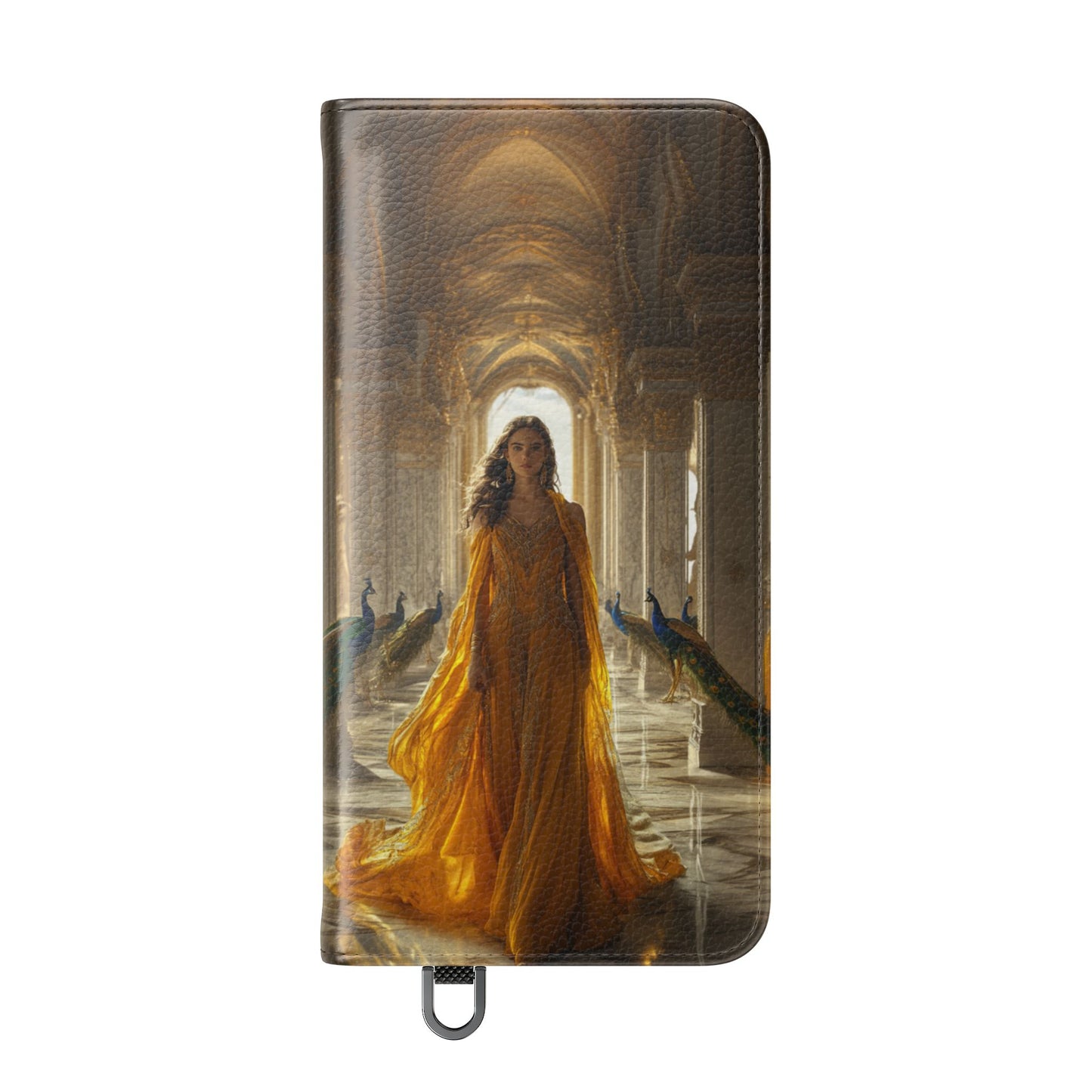 Hera Golden Palace Peacock Goddess - Wallet Flip Case