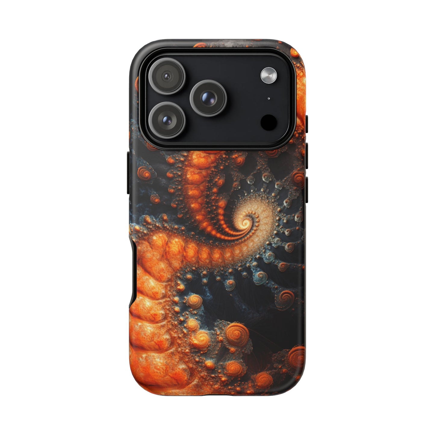 Amber Spiral Fractal – Tough iPhone Case