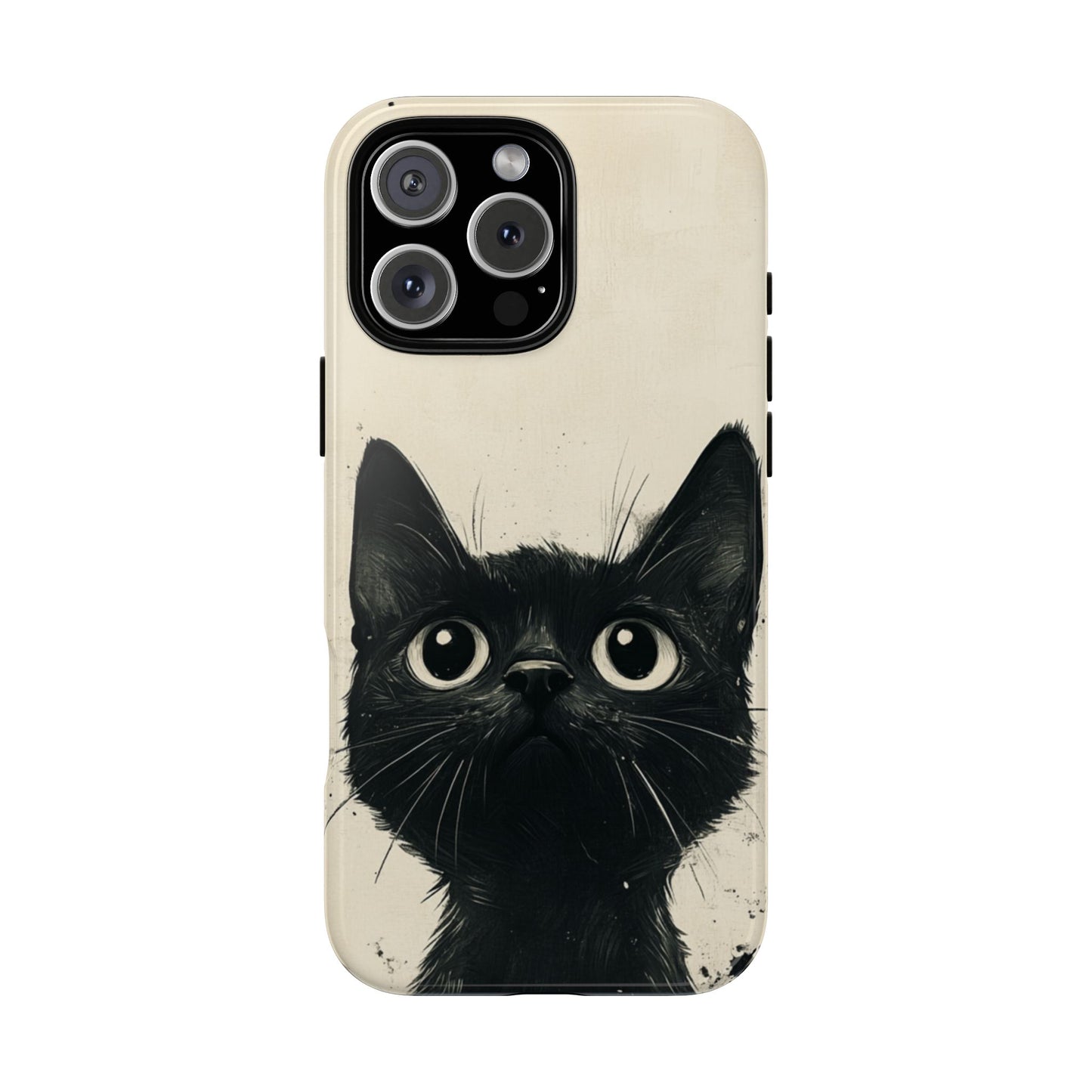 Black Cat Ink Sketch - Tough iPhone Case