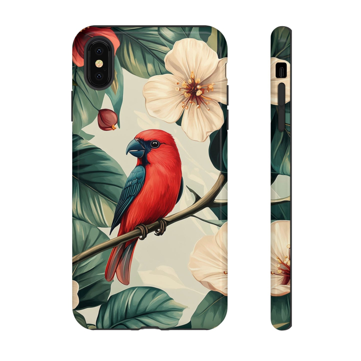 Tropical Bird and Hibiscus Phone Case – iPhone, Google Pixel, Samsung Galaxy