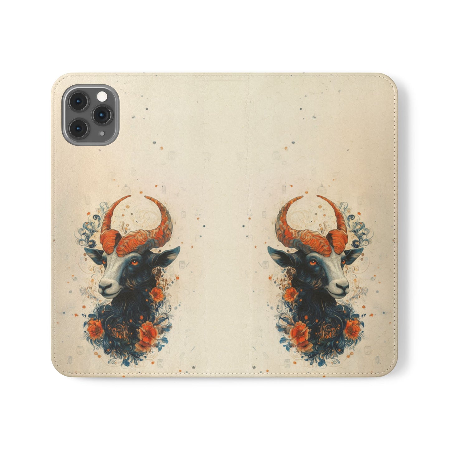 Capricorn Celestial Goat - Wallet Flip Case