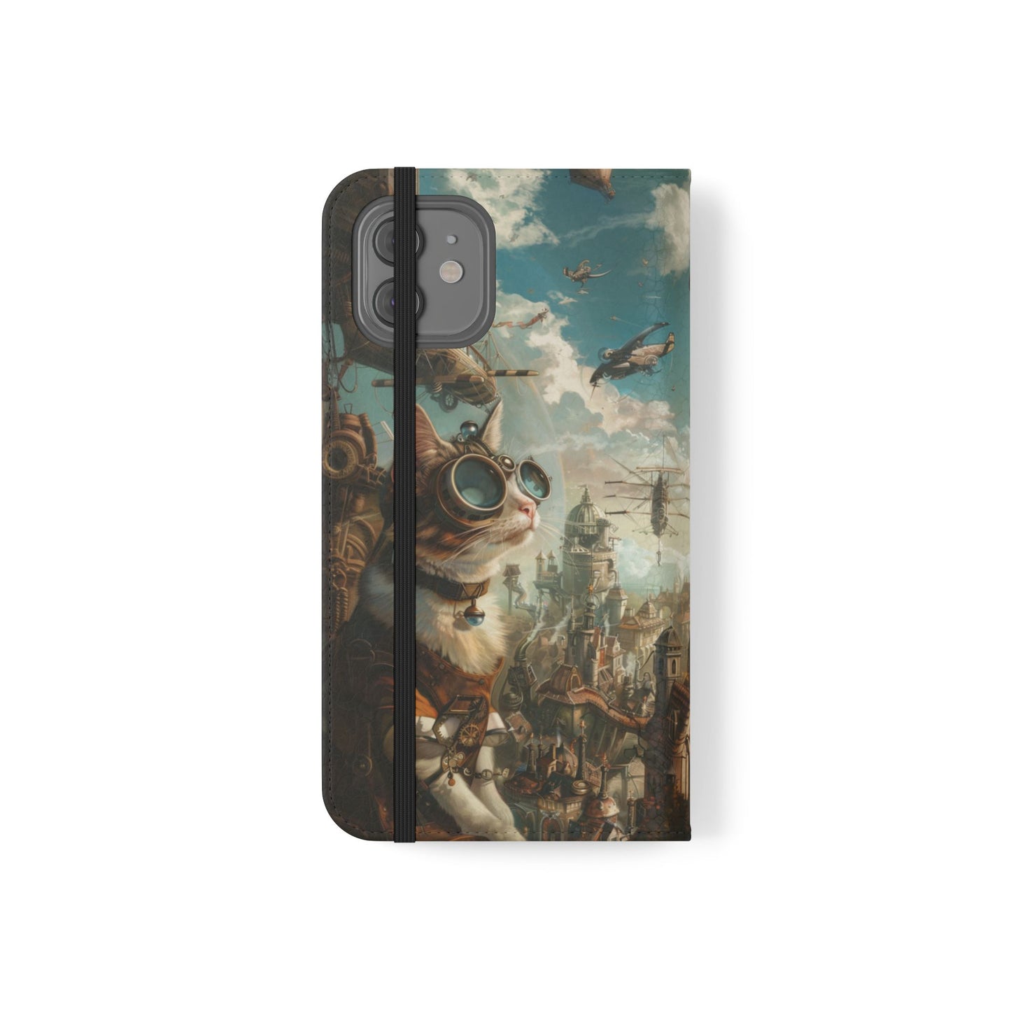 Steampunk Aviator Cat - Wallet Flip Case