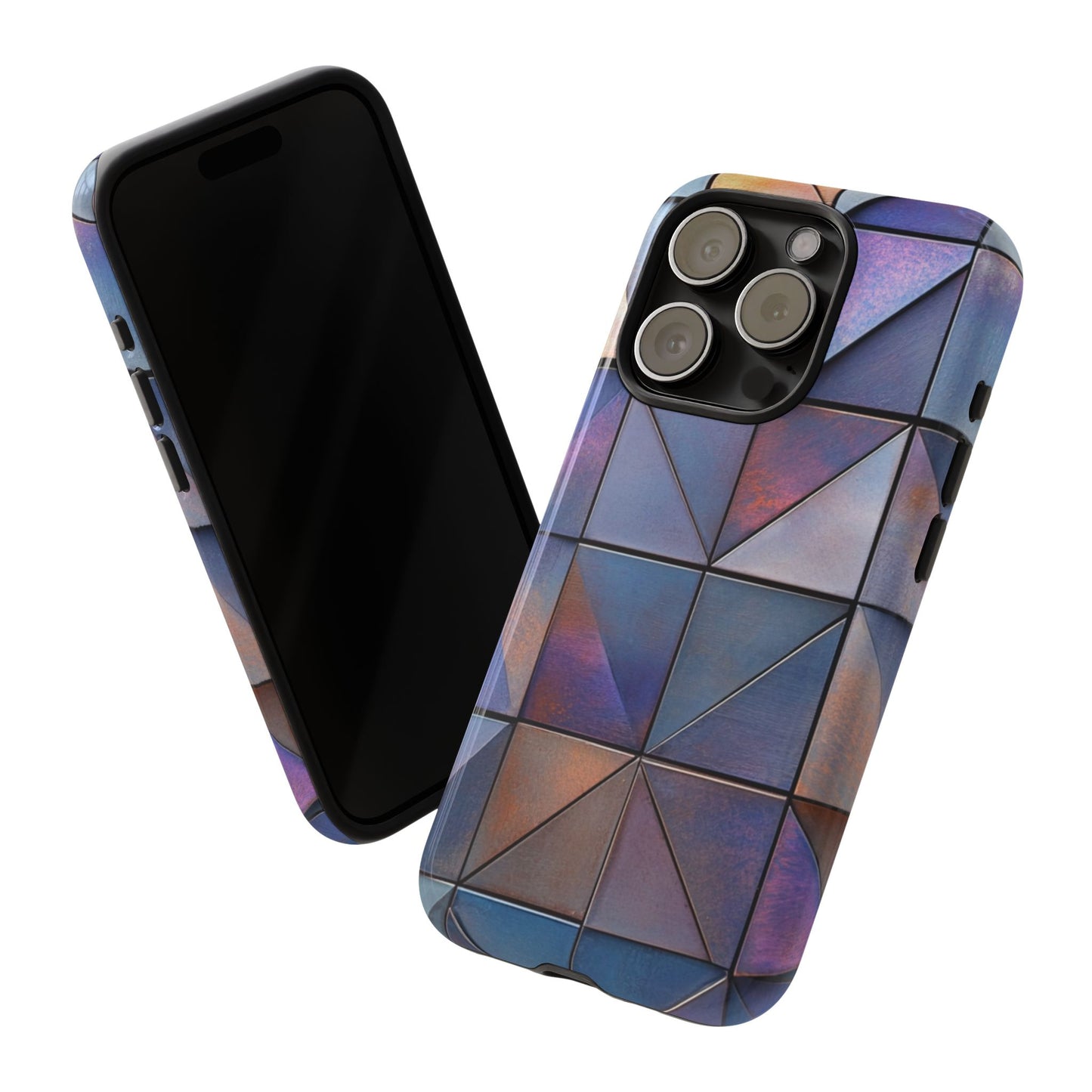 Iridescent Geometric Triangles Phone Case - iPhone, Samsung Galaxy, Google Pixel