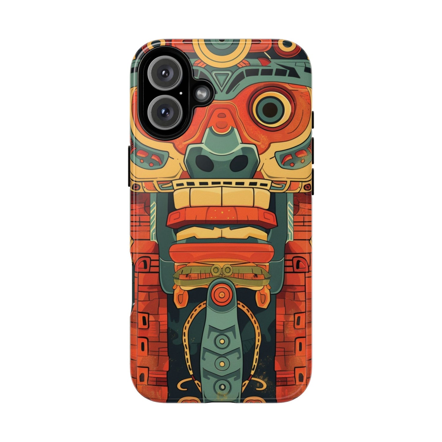 Aztec Totem Mask - Tough iPhone Case