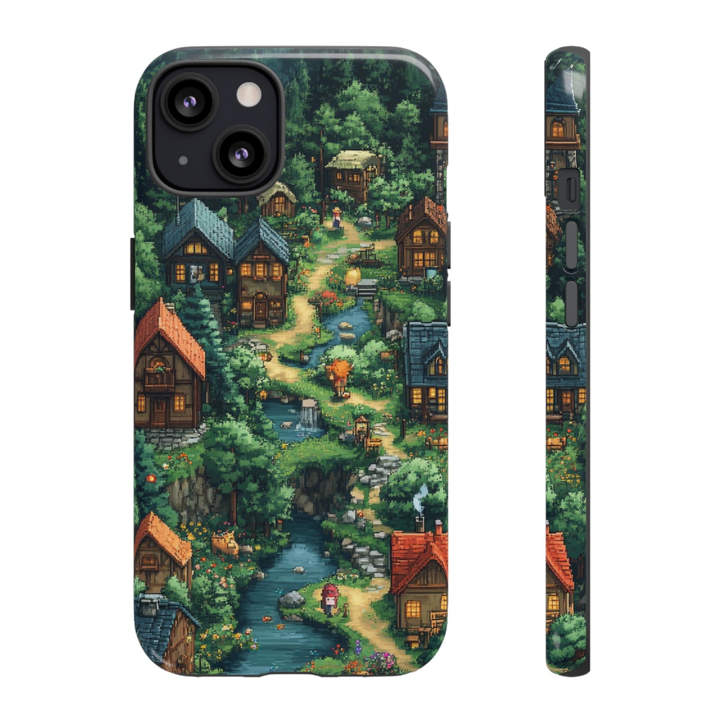 Enchanted Village: Pixel Paradise Phone Case - iPhone, Google Pixel, Samsung Galaxy