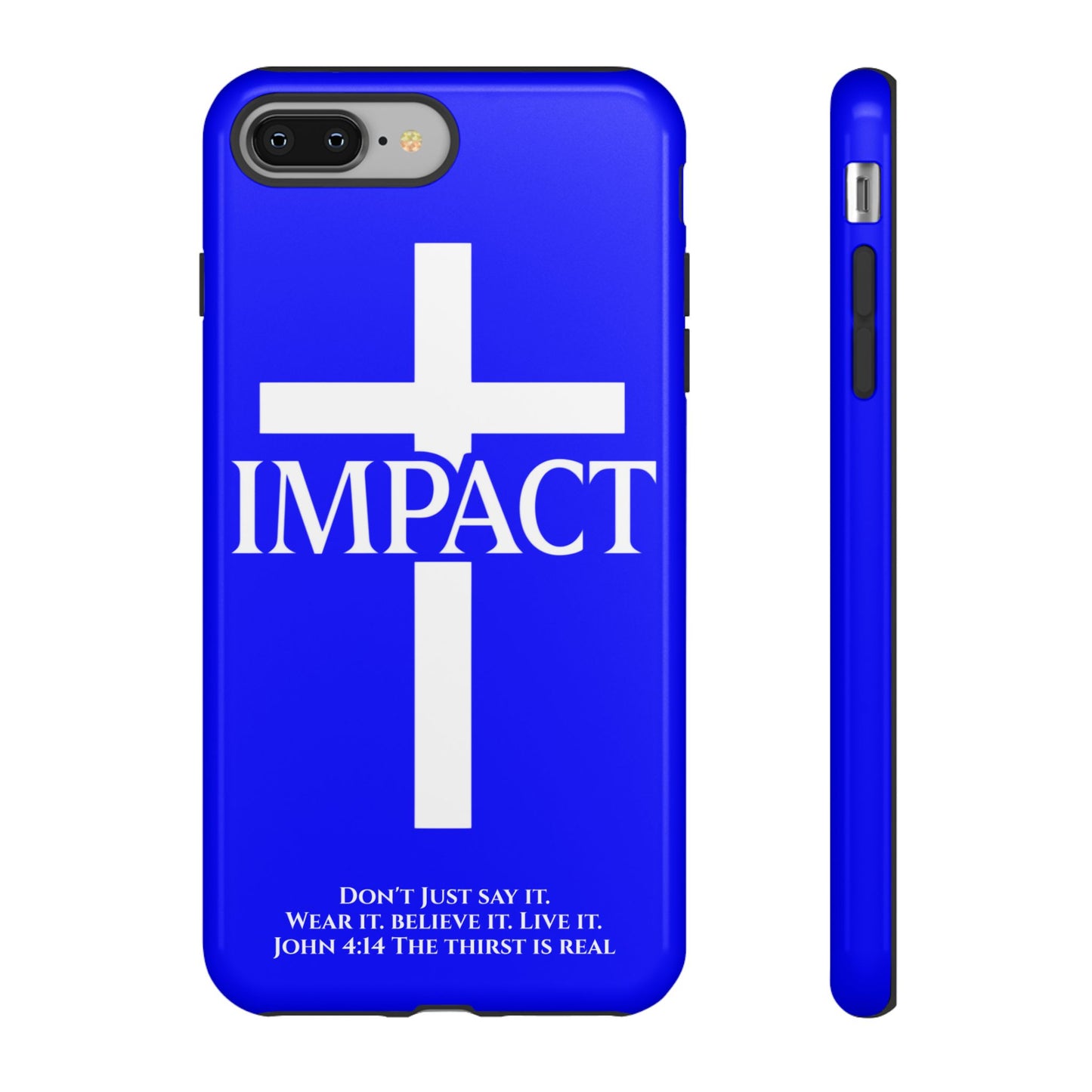 Impact Blue - Tough iPhone Case