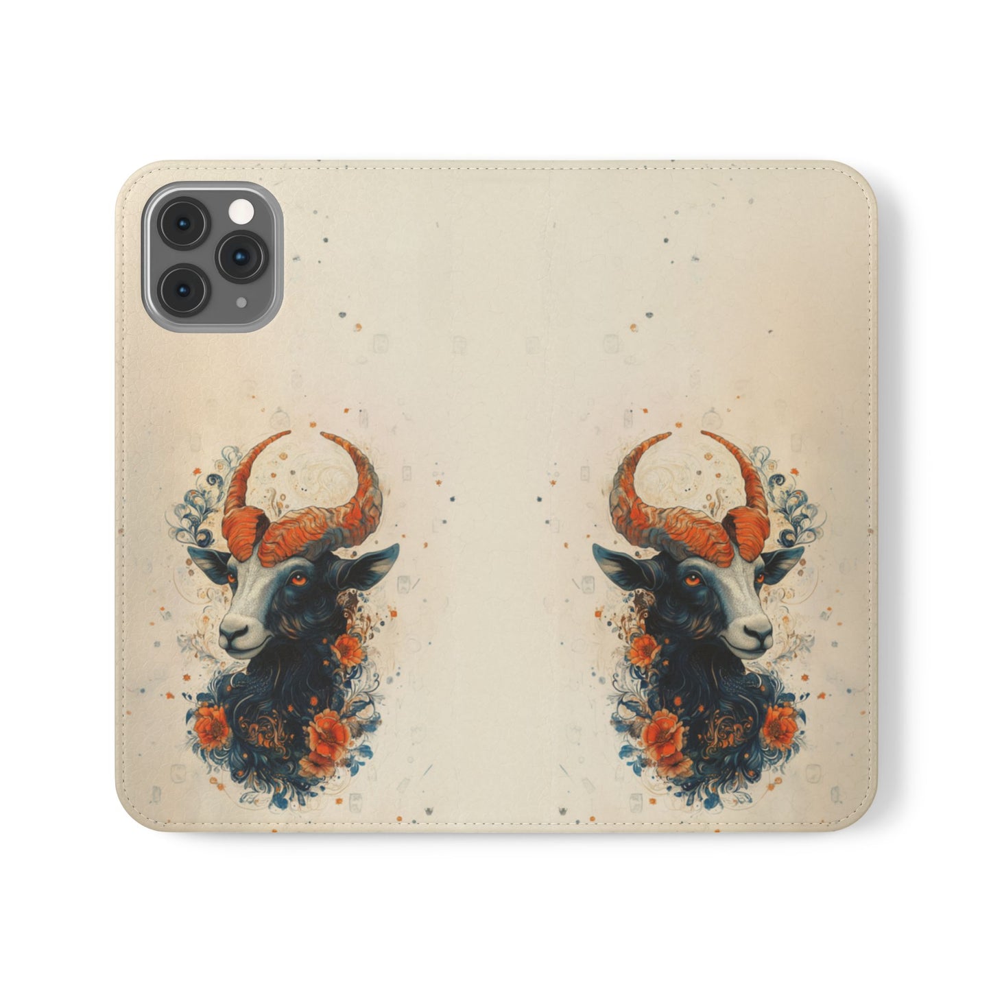 Capricorn Celestial Goat - Wallet Flip Case