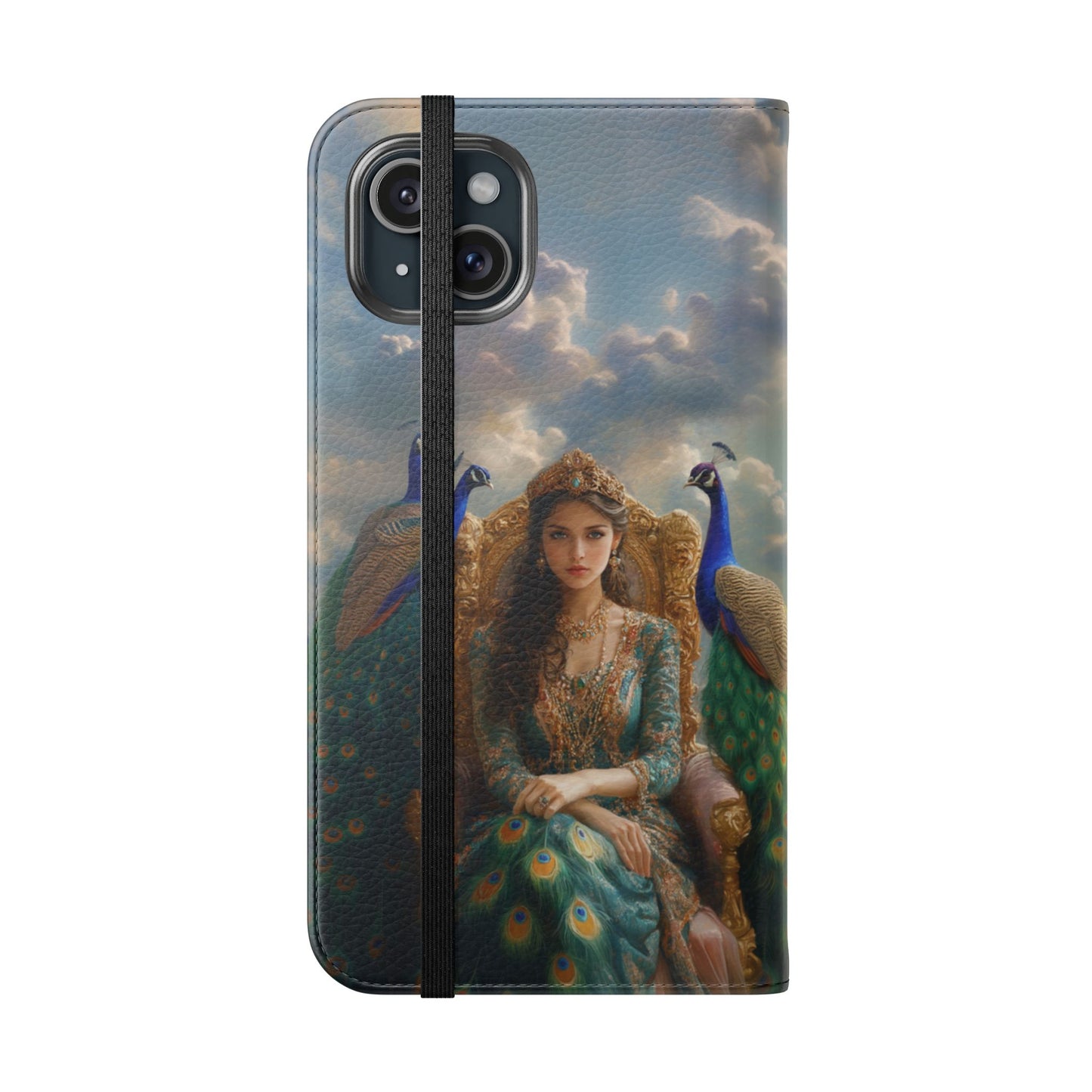 Hera Peacock Empress Golden Throne - Wallet Flip Case