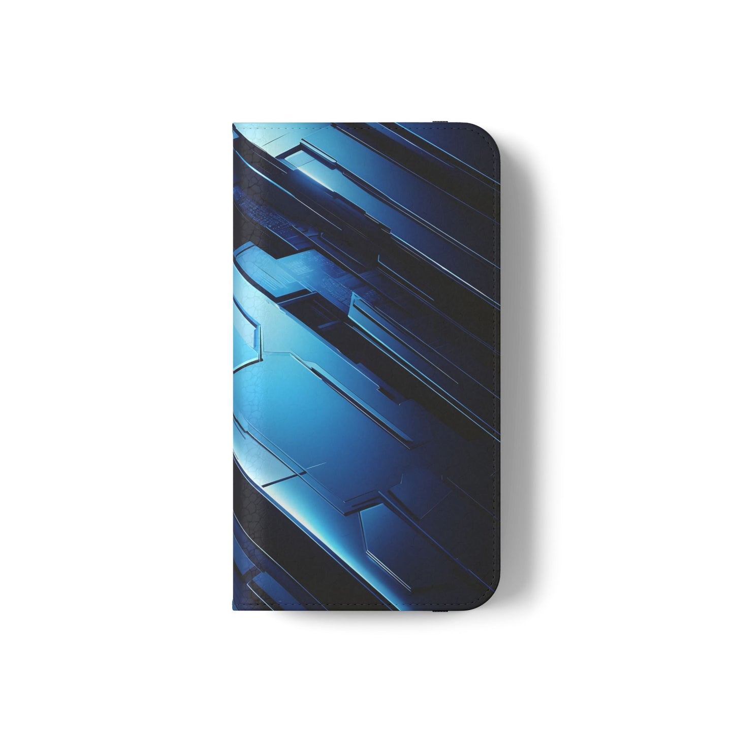 Blue Tech Matrix - Wallet Flip Case