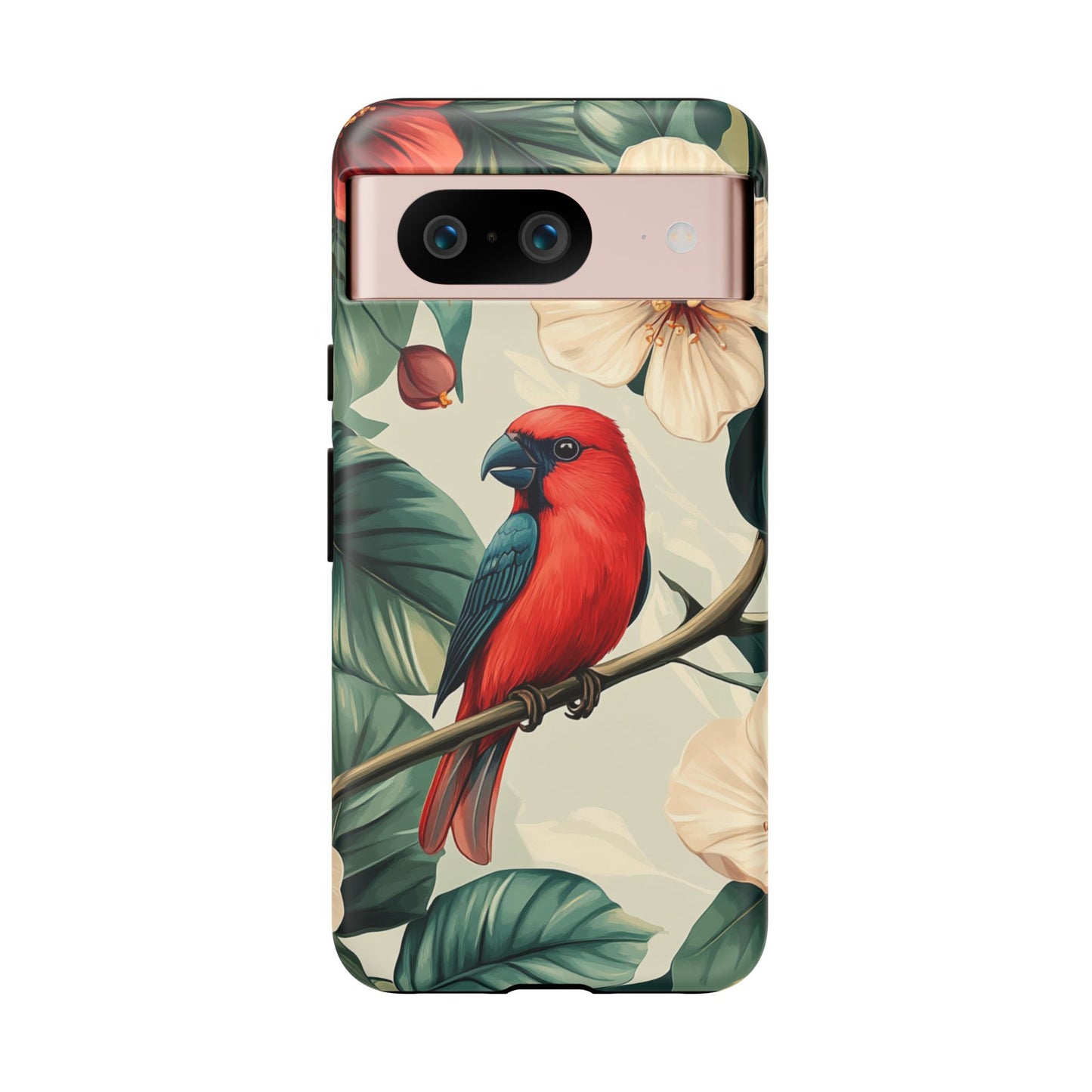 Tropical Bird and Hibiscus Phone Case – iPhone, Google Pixel, Samsung Galaxy