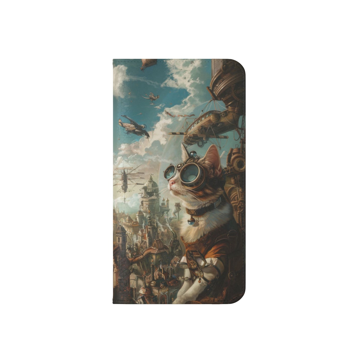 Steampunk Aviator Cat - Wallet Flip Case