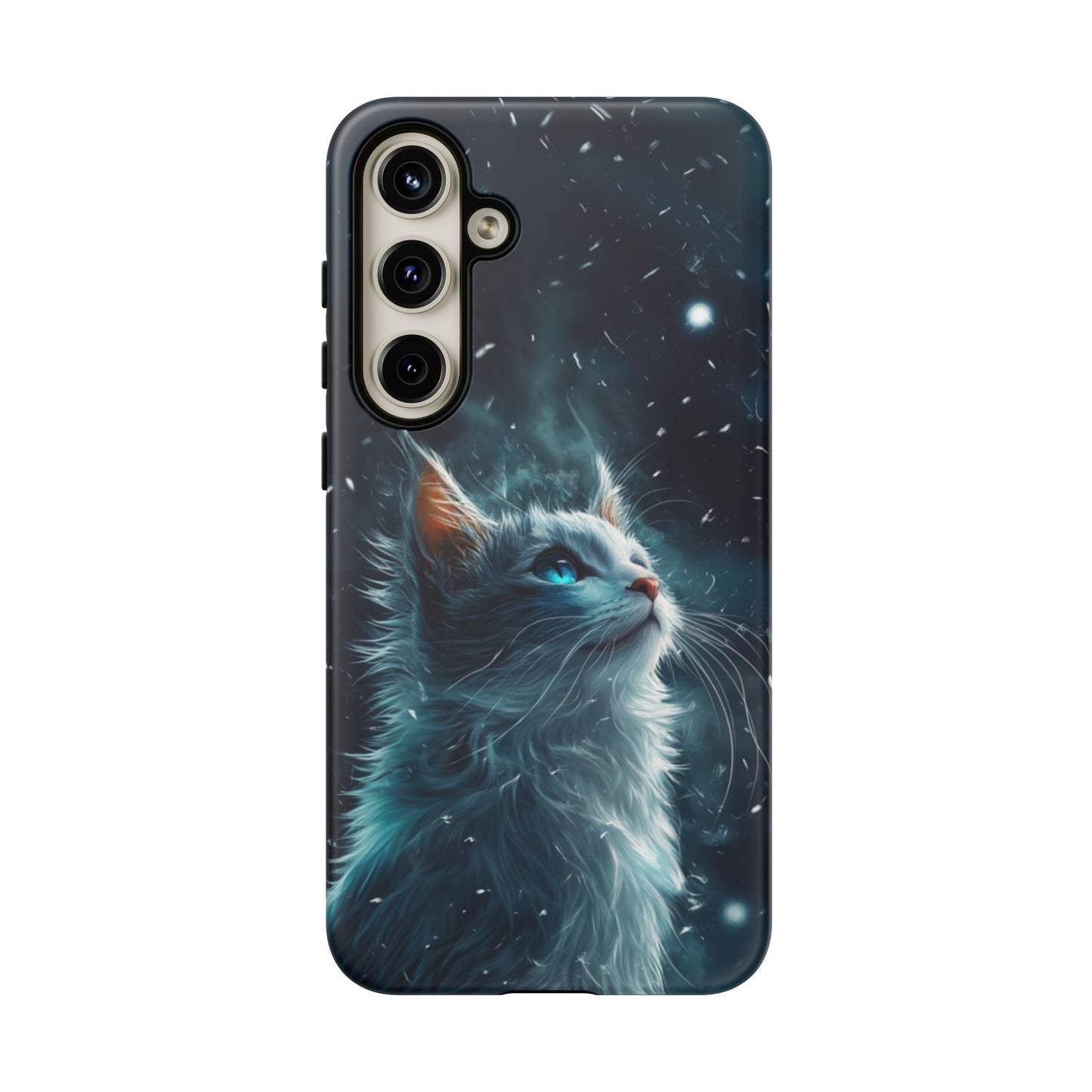 Ethereal Gaze White Cat Phone Case - iPhone, Google Pixel, Samsung Galaxy