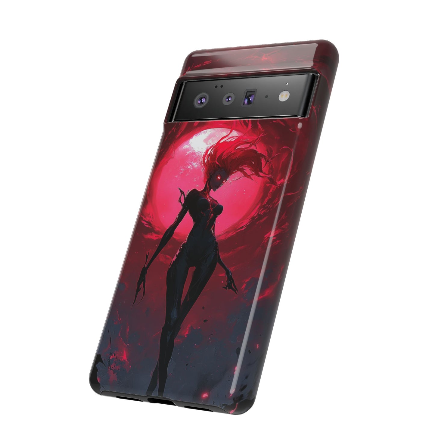 Crimson Eclipse Gothic Gaming Phone Case - iPhone, Google Pixel, Samsung Galaxy