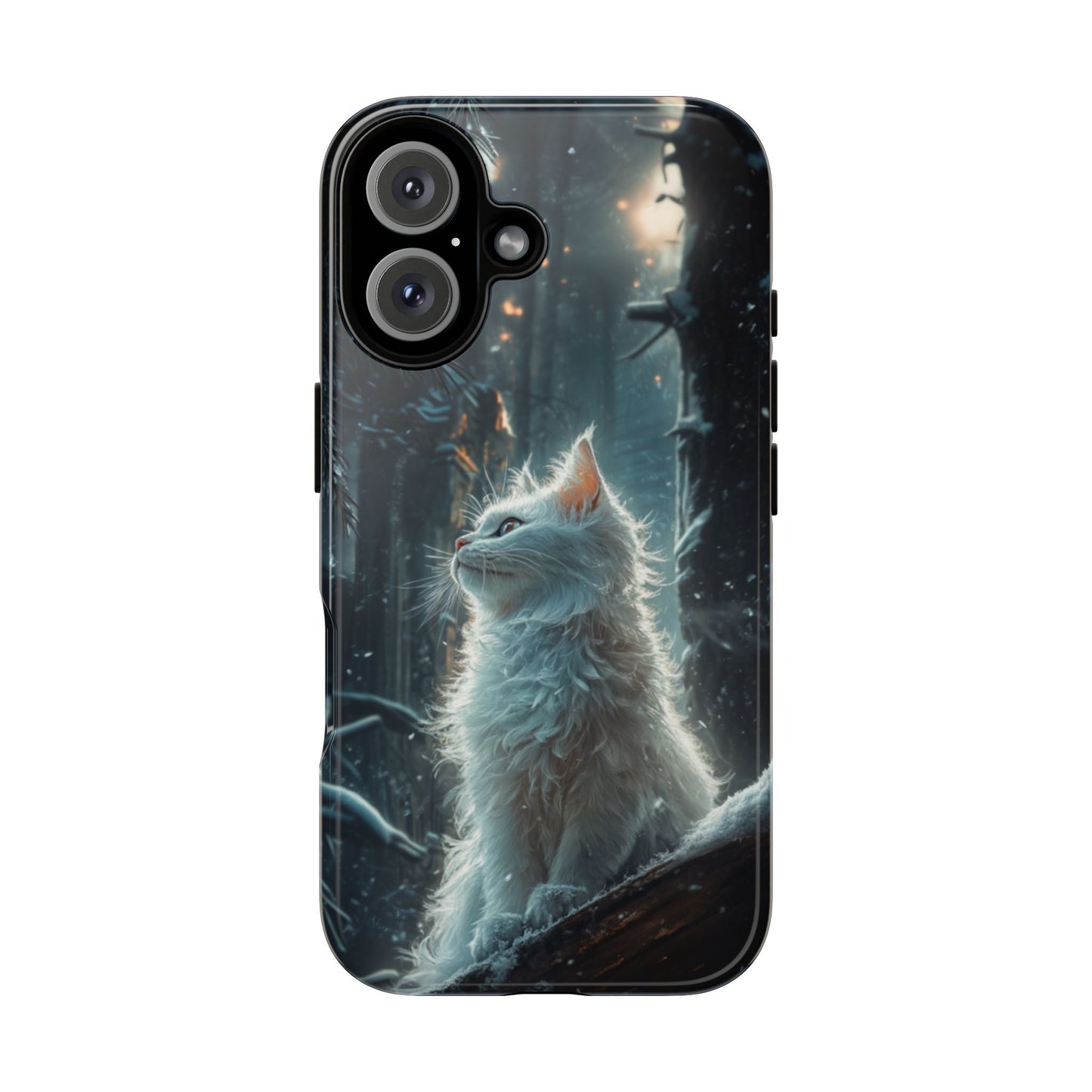 Winter Enchantment White Cat Phone Case - iPhone, Google Pixel, Samsung Galaxy