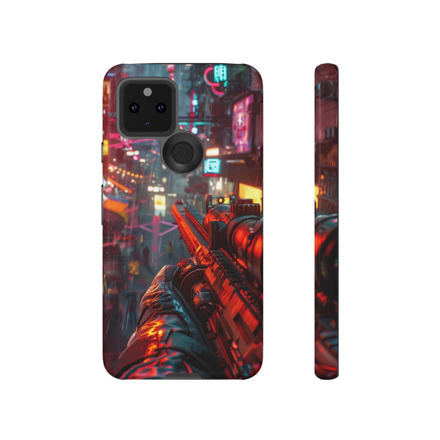 Neon Rain Sniper – Tough Google Pixel Case