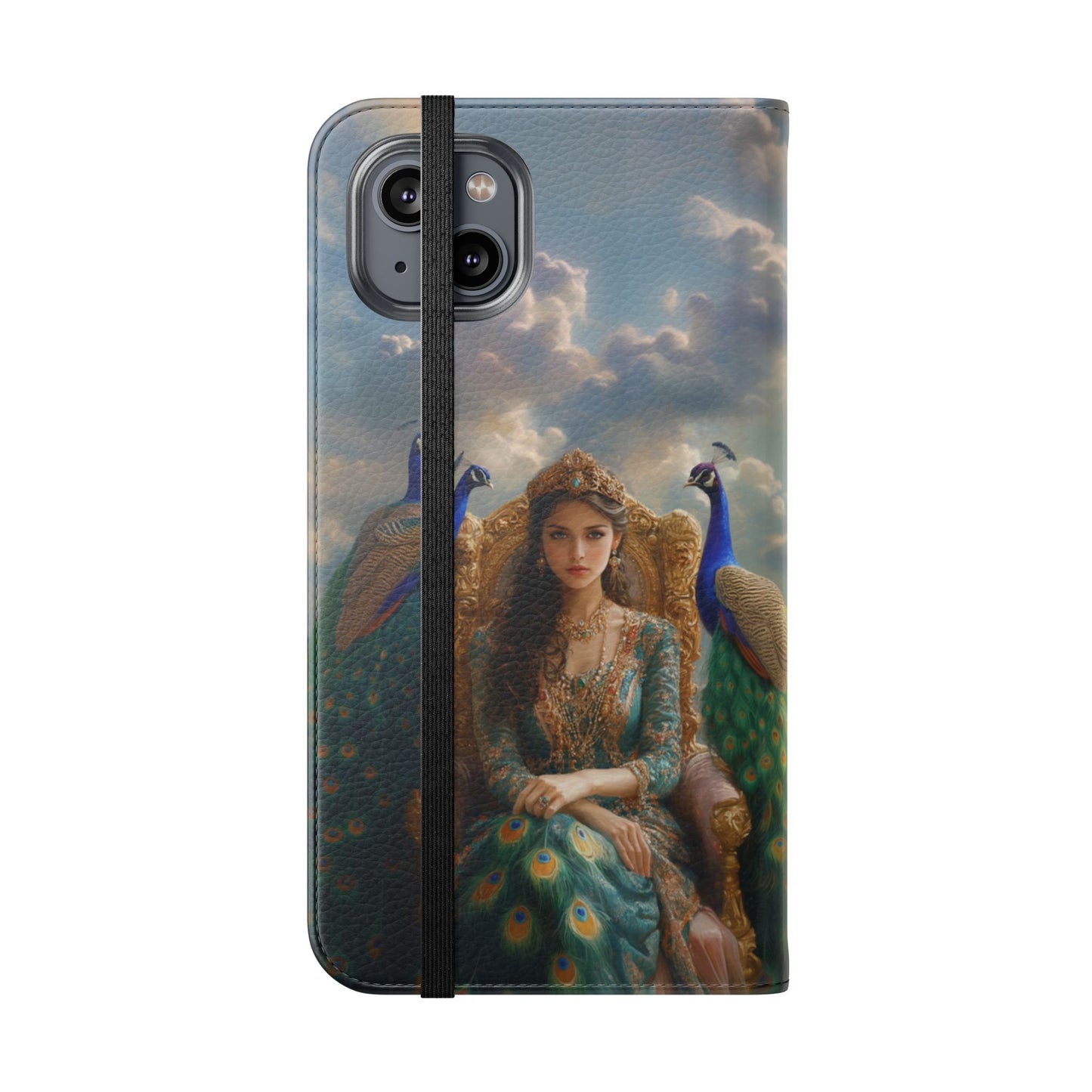 Hera Peacock Empress Golden Throne - Wallet Flip Case