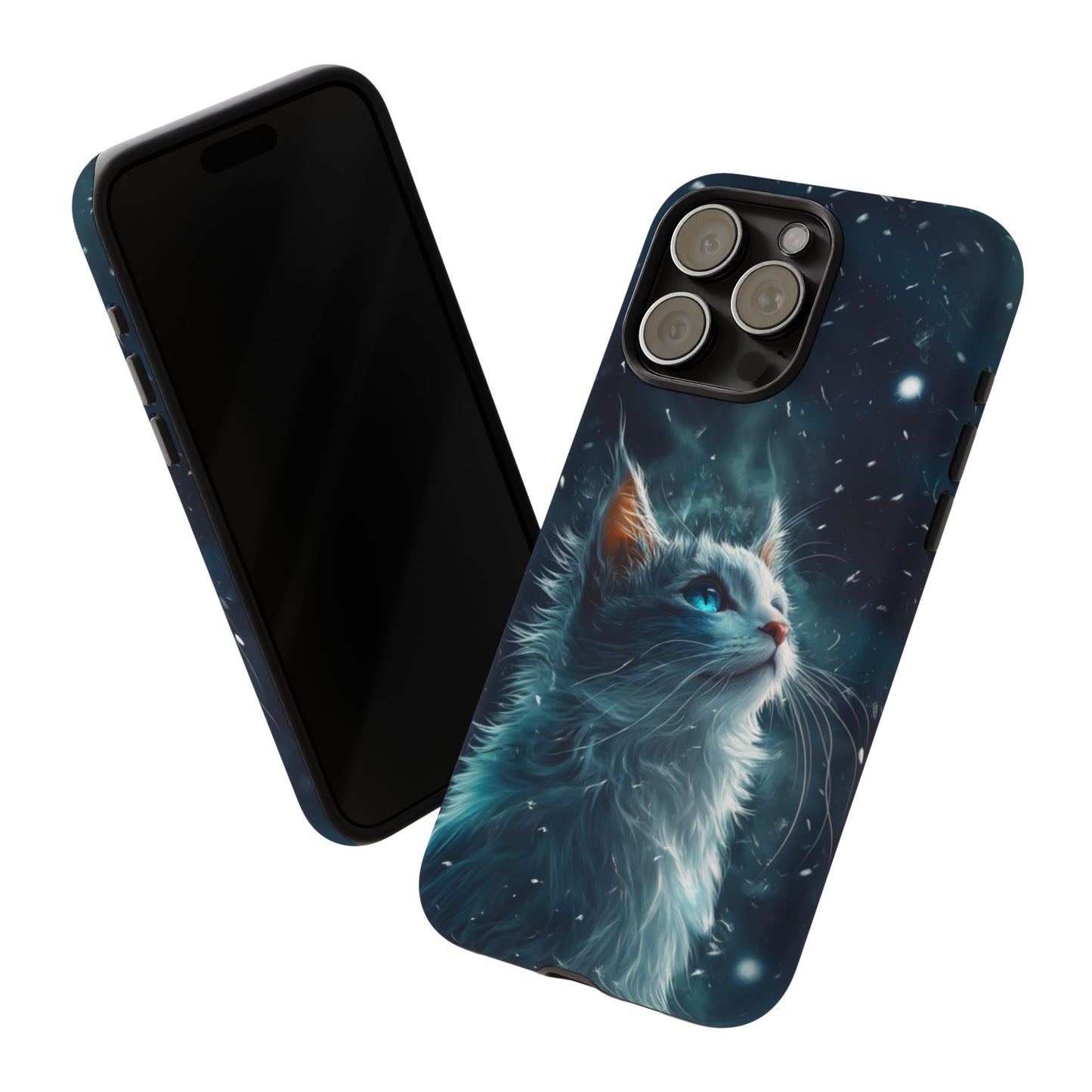 Ethereal Gaze White Cat Phone Case - iPhone, Google Pixel, Samsung Galaxy