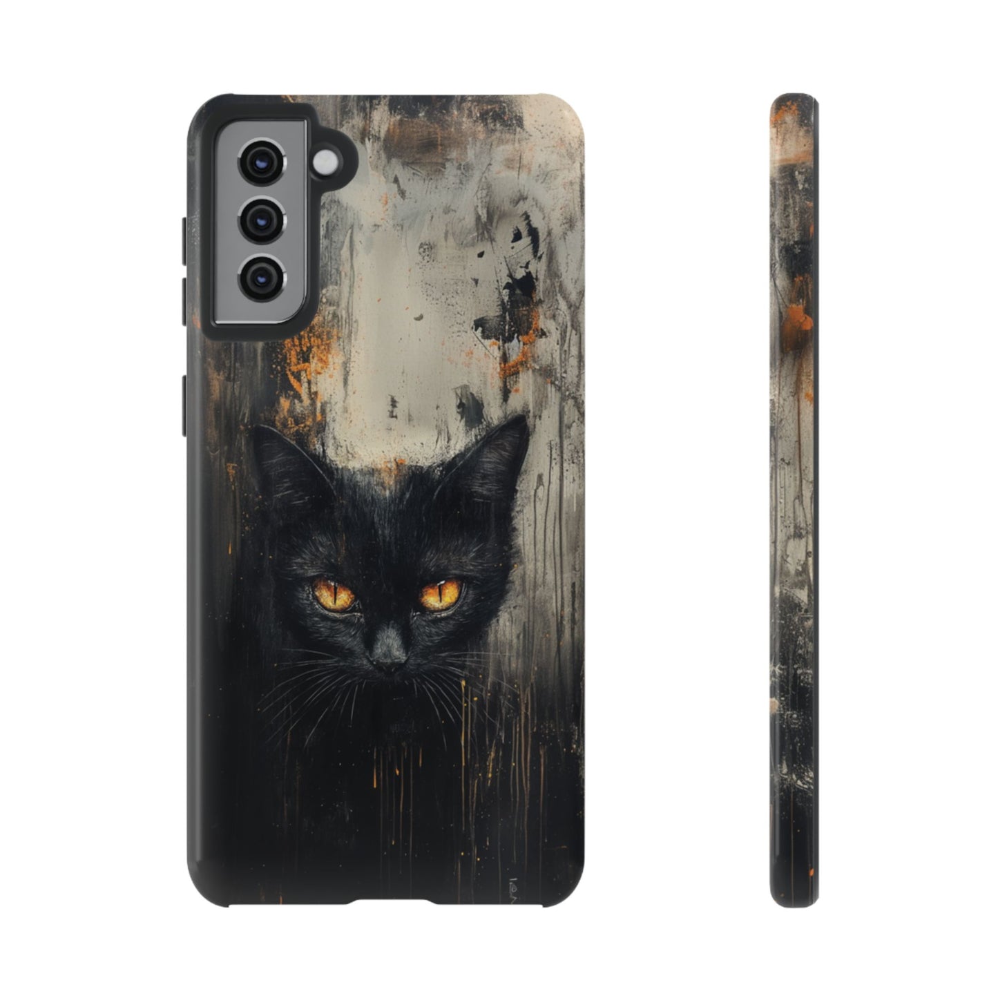 Black Cat Shadow Gaze - Tough Samsung Galaxy Case