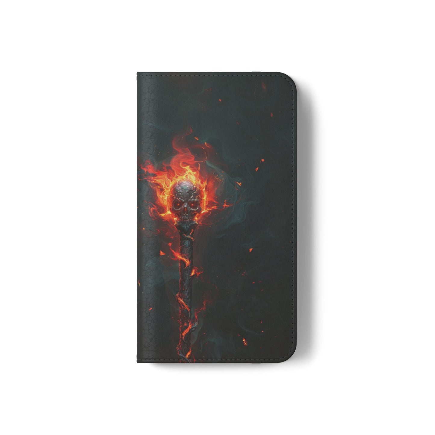 Inferno Skull Staff - Wallet Flip Case