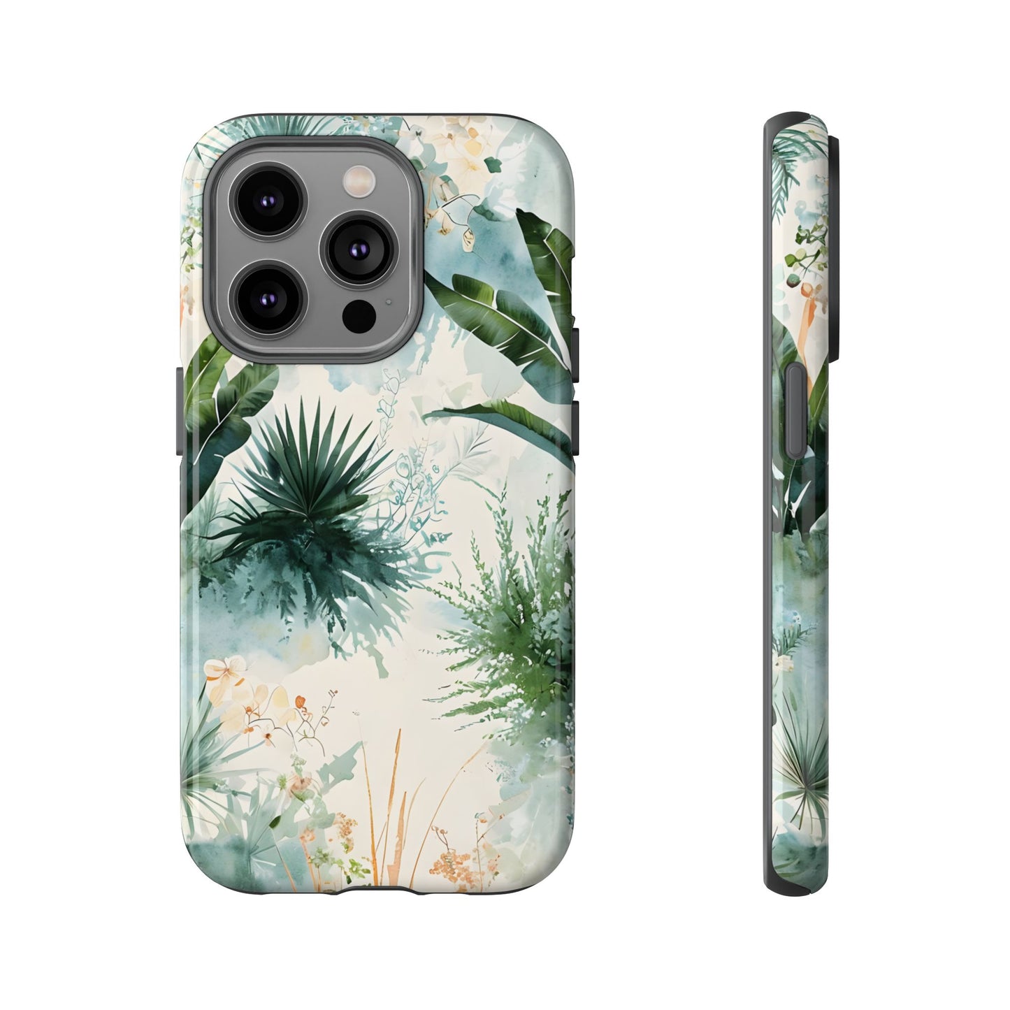 Tropical Botanical Watercolor - Tough iPhone Case