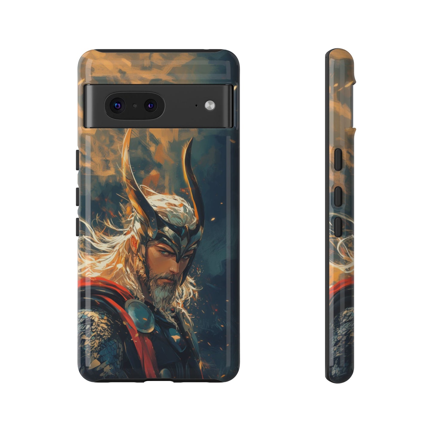 Storm-Bringer: Epic Thor Anime-Style Phone Case - iPhone, Google Pixel, Samsung