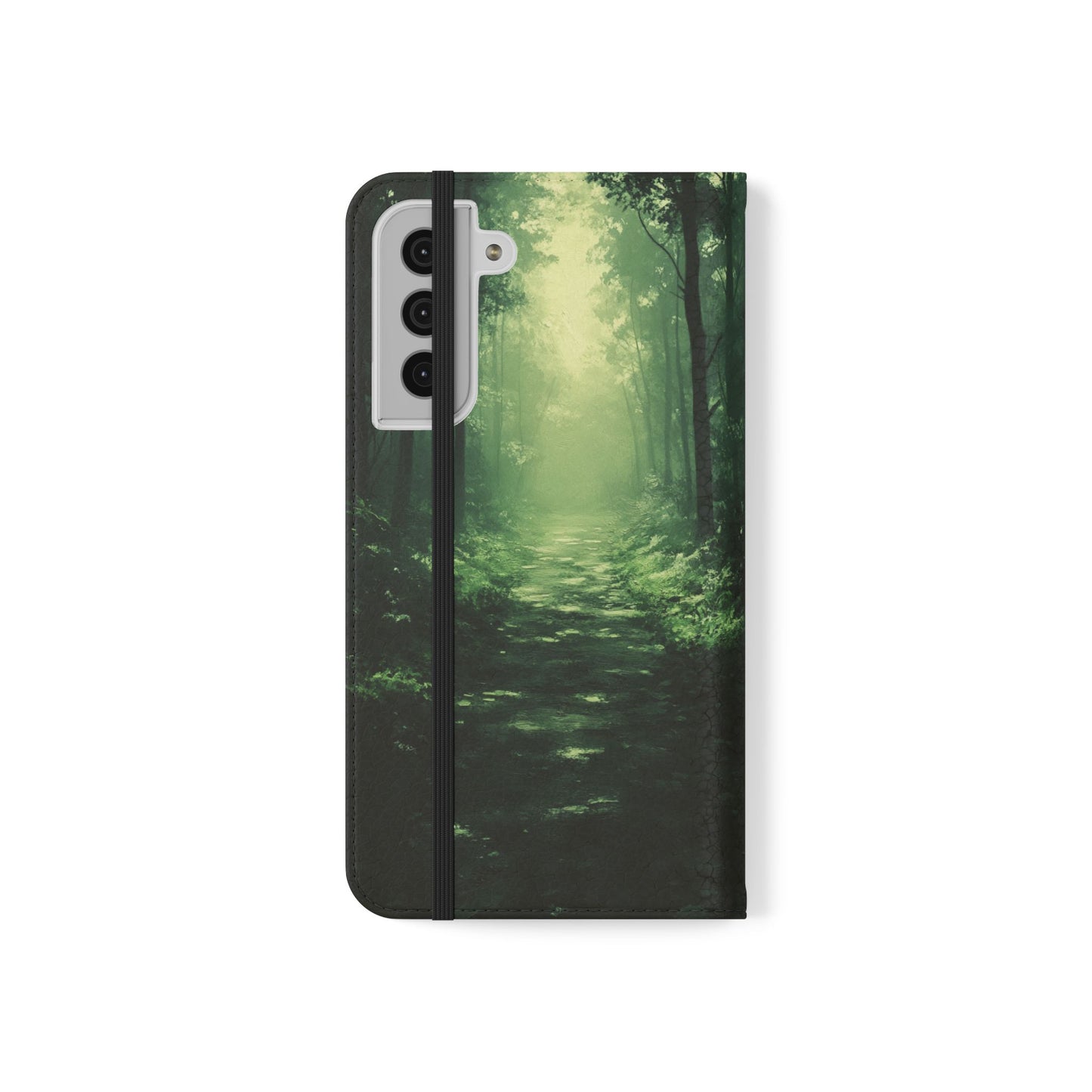 Emerald Mist Forest Path - Wallet Flip Case