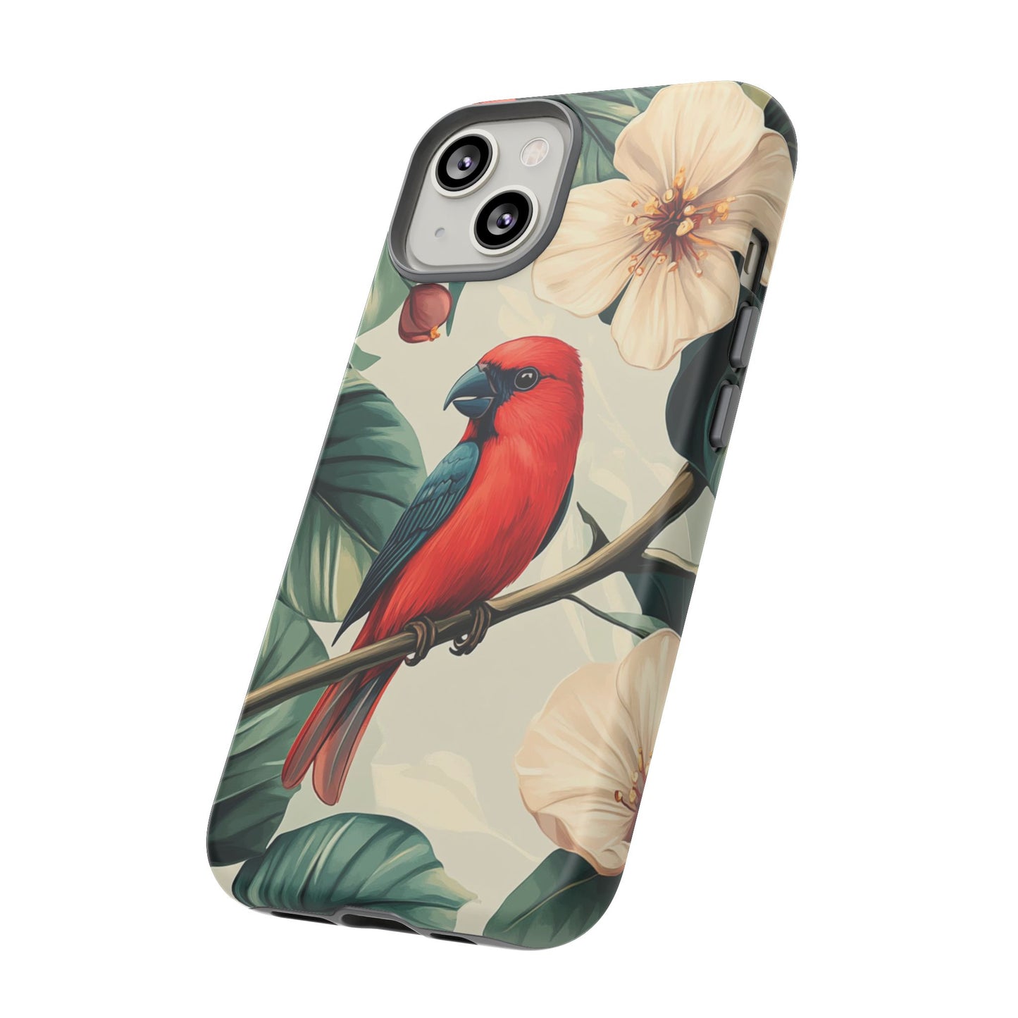 Tropical Bird and Hibiscus Phone Case – iPhone, Google Pixel, Samsung Galaxy