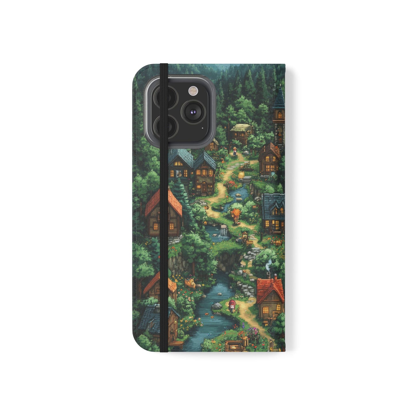 Pixel Forest Hamlet - Wallet Flip Case